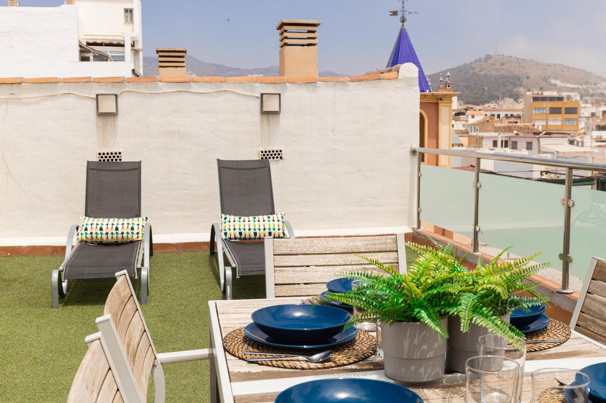 C103 - Sunny Terrace, Old Town Views Apartment Malaga Exterior photo